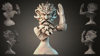 Fantasy busts Bust of an Ancient God 3d model
