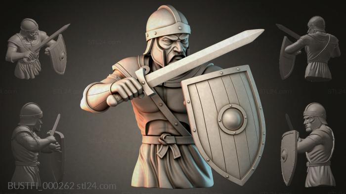 Roman warrior bust 3d STL model