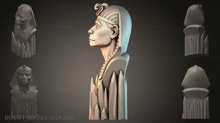 Bust of an Egyptian pharaoh 3d STL model