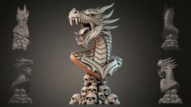 Fantasy busts Dragon on Turtles 3d model