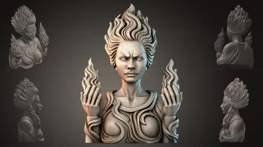 Fantasy busts Female bust 3d model