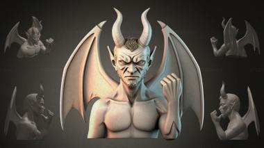 Fantasy busts Demon with Wings 3d model