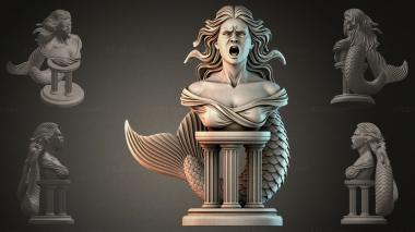 Fantasy busts Bust of a Siren 3d model