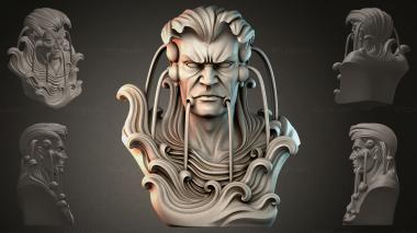 Fantasy busts Bust of a Male Face 3d model
