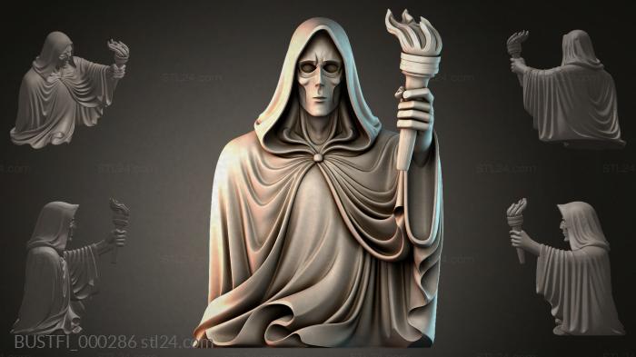 Figure of a monk with a torch 3d STL model