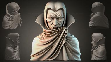 Fantasy busts Vampire Bust 3d model