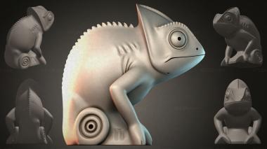 Fantasy busts Chameleon Figurine 3d model
