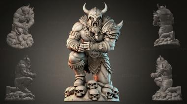 Fantasy busts Viking on turtles 3d model