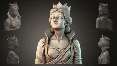 Fantasy busts Bust of the Queen 3d model