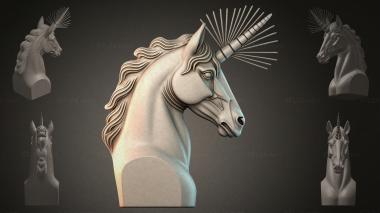 Fantasy busts Unicorn Head 3d model