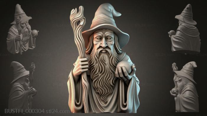 Бюсты фэнтези (BUSTFI_000304) 3D модель для ЧПУ станка