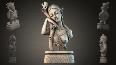 Fantasy busts Bust of an Elven Girl 3d model