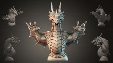 Fantasy busts Dragon Bust 3d model