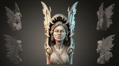 Fantasy busts Bust of a fairy girl 3d model