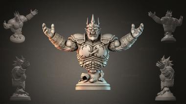 Fantasy busts Orc King Bust 3d model