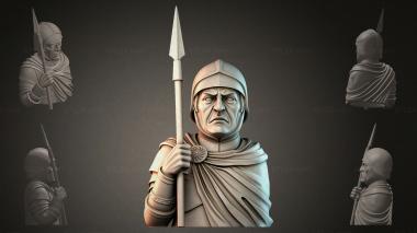 Fantasy busts Roman warrior bust 3d model