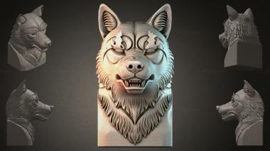 Fantasy busts Wolf Head 3d model