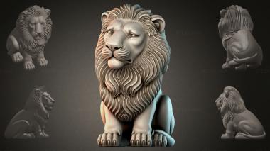 Fantasy busts Sitting Lion 3d model