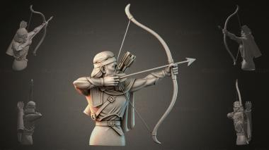 Fantasy busts Archer Statue 3d model