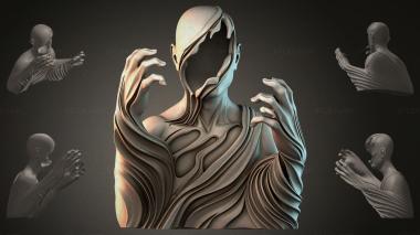 Fantasy busts Abstract human figure 3d model
