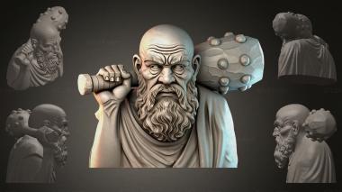Fantasy busts Bust of a Bearded Warrior 3d model