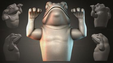 Fantasy busts Frog bust 3d model