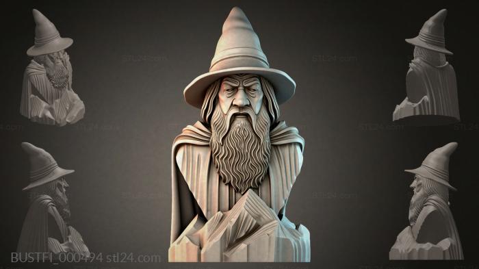 Бюсты фэнтези (BUSTFI_000494) 3D модель для ЧПУ станка