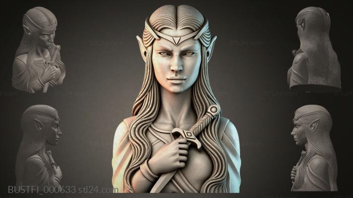 Бюсты фэнтези (BUSTFI_000633) 3D модель для ЧПУ станка