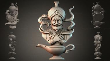 Fantasy busts Lamp with a turban 3d model