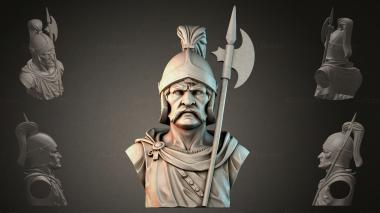 Fantasy busts Bust of a Roman warrior 3d model