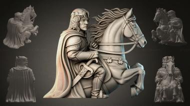 Fantasy busts Knight on Horseback 3d model