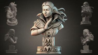 Fantasy busts Elf bust 3d model
