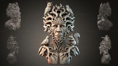 Fantasy busts Bust of the Forest Spirit 3d model