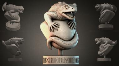 Fantasy busts Frog on a Rock 3d model