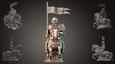 Fantasy busts Knight on Horseback 3d model