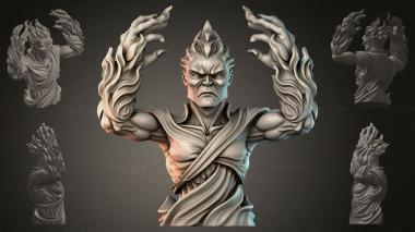 Fantasy busts Demon Statue with Hands 3d model
