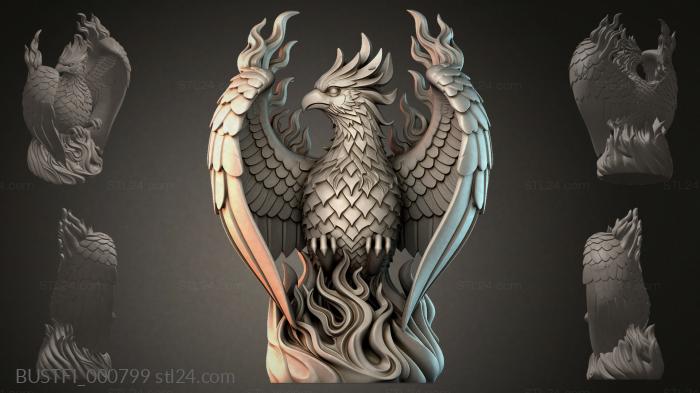 Owl with spread wings 3d STL model