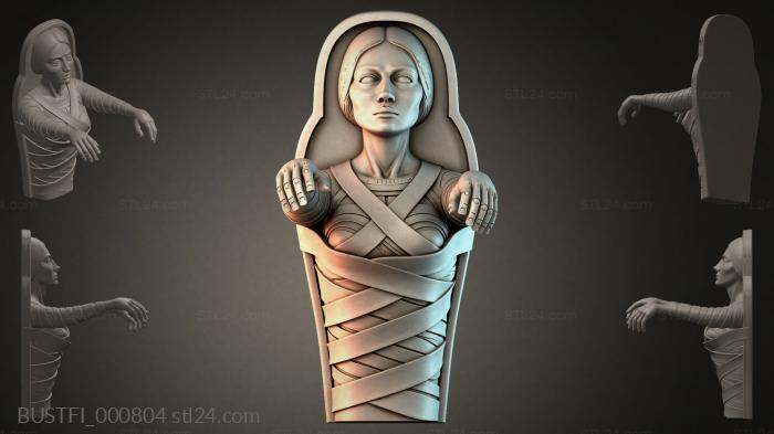 Mummy woman bust 3d STL model