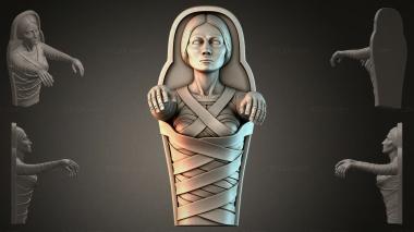 Fantasy busts Mummy woman bust 3d model