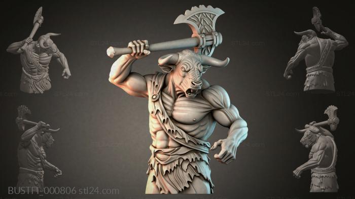 Bull Warrior with an Axe 3d STL model