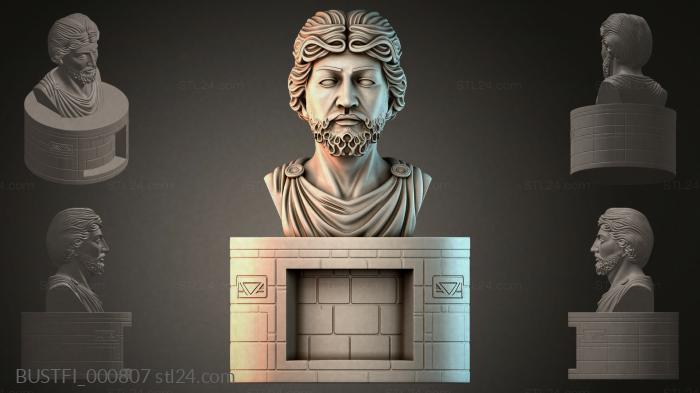 Bust of an ancient philosopher 3d STL model