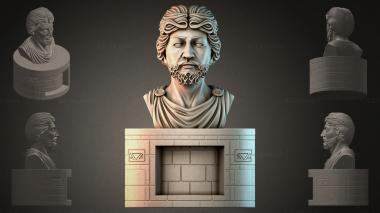 Fantasy busts Bust of an ancient philosopher 3d model