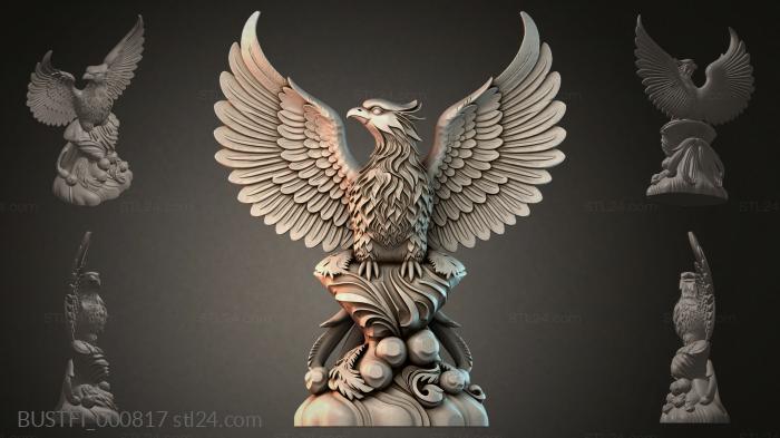 Eagle with spread wings 3d STL model