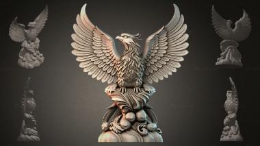 Fantasy busts Eagle with spread wings 3d model