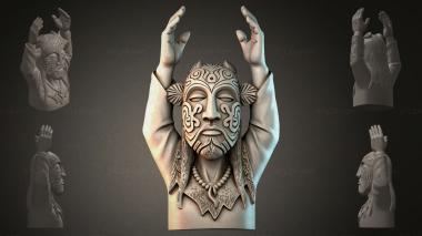 Fantasy busts Scandinavian Mask 3d model