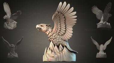 Fantasy busts Eagle with spread wings 3d model