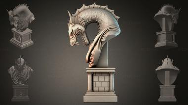 Fantasy busts Bust of a Sea Dragon 3d model