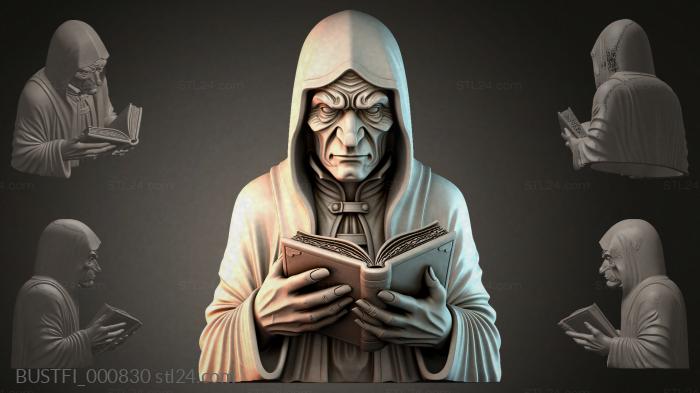 Monk with a Book 3d STL model