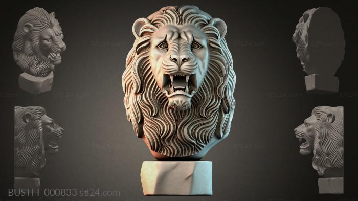 Lions head 3d STL model