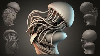 Fantasy busts Medusa sculpture 3d model